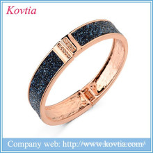 Rarities hot sale gold blue sapphire bangles cheap crystal bangle stainless steel jewelry